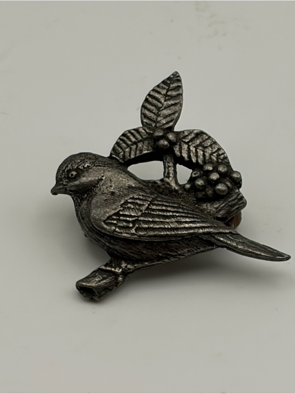 Vintage Birds and Blooms 2002 Limited Edition Songbird Pin Pewter Grandmacore